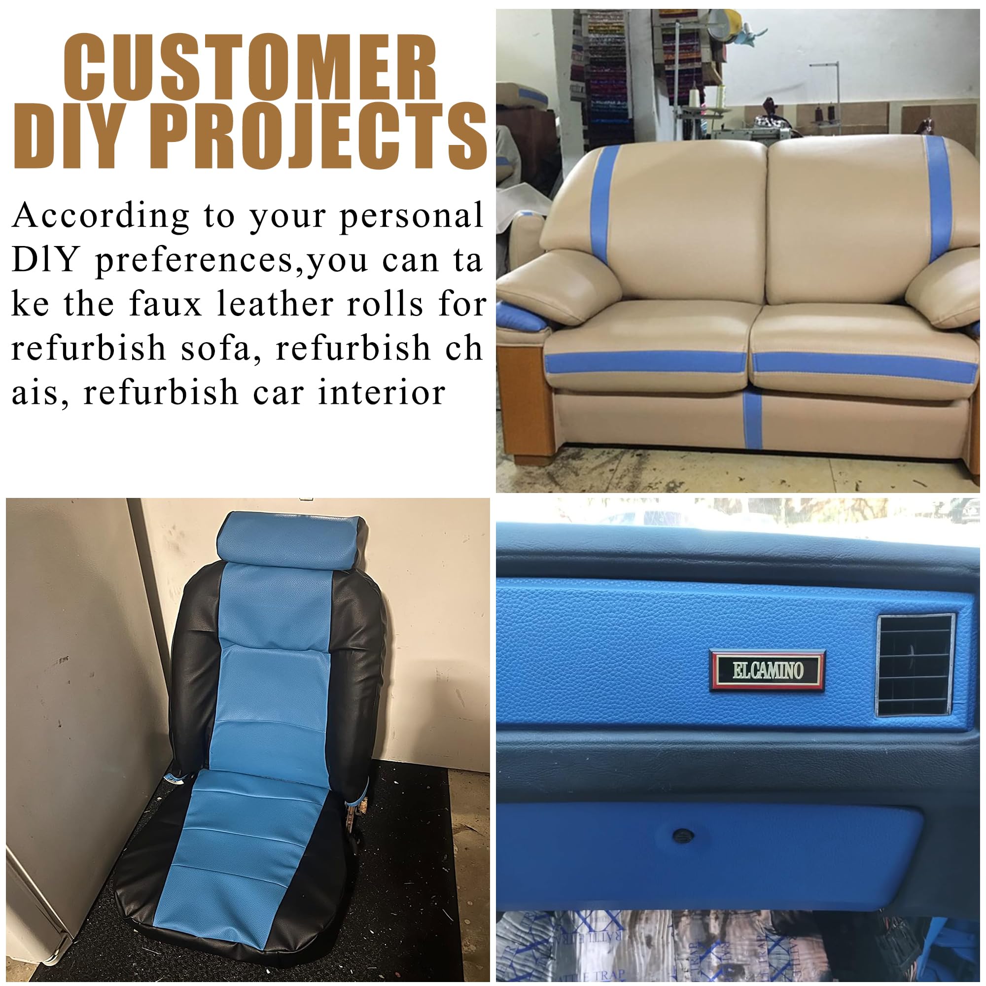 Amazon.com: Light Gray Litchi Texture PU Fabric Leather 11.8x53.14